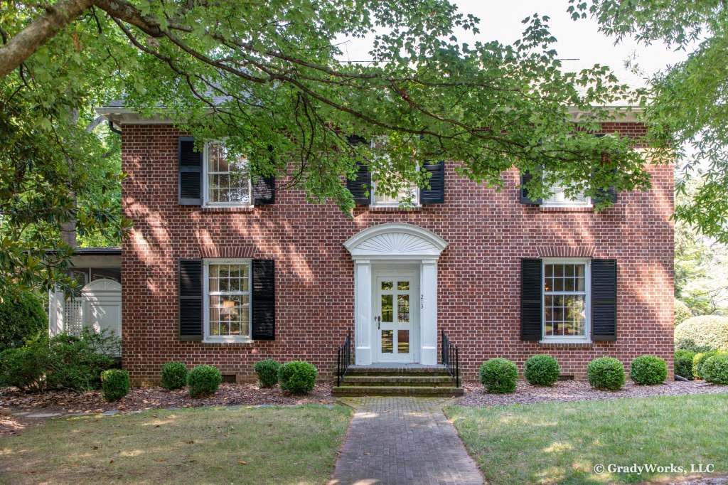 Historic brick home exterior, residential real estate photography by Bill Grady