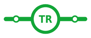 Green transit line icon for travel maps